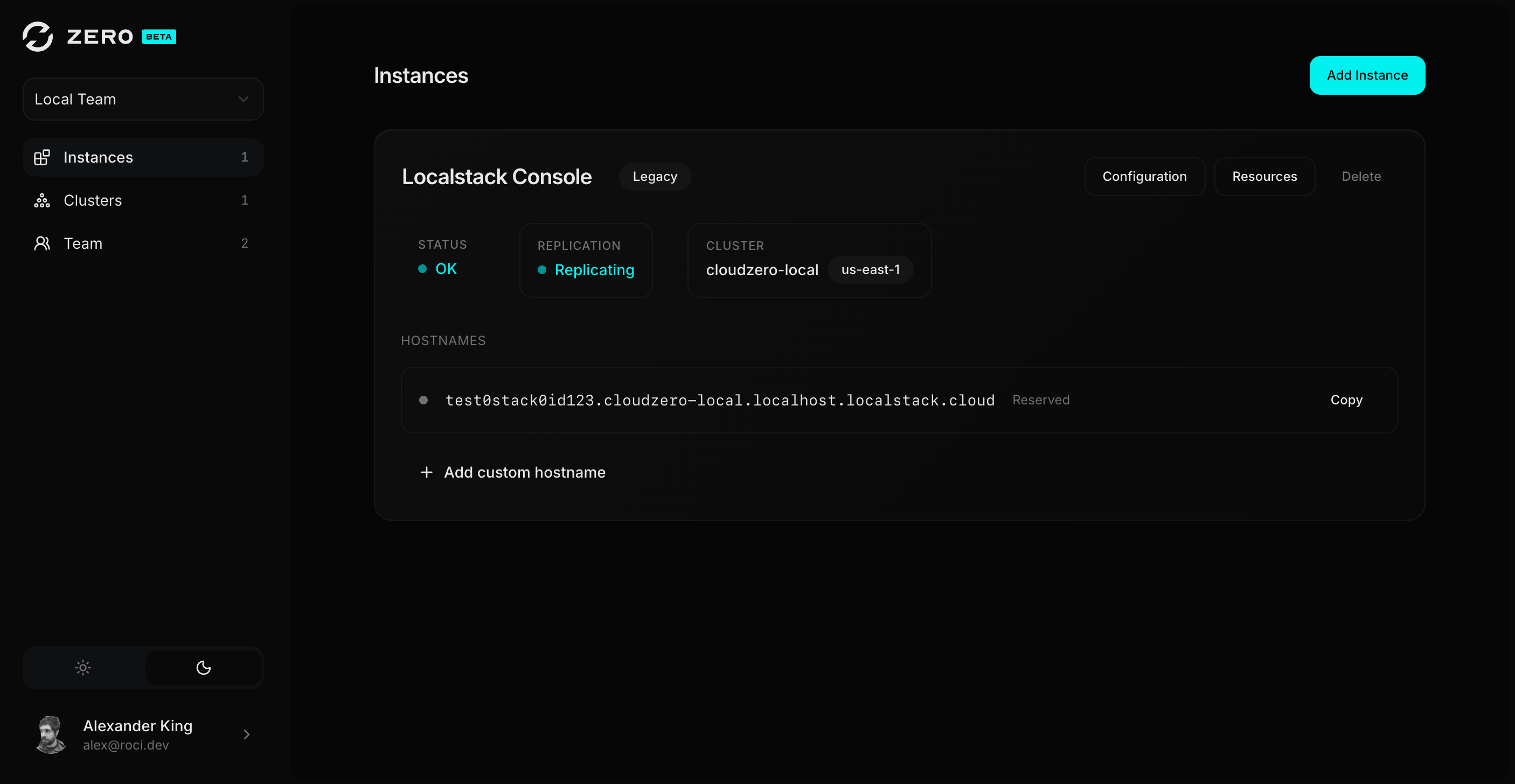 Cloud Zero Dashboard